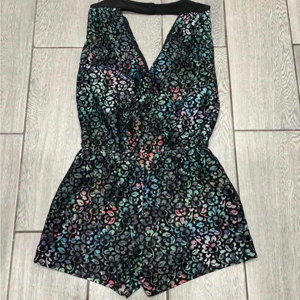 Parker Colorful Lace Romper Size XS - Picture 6 of 8